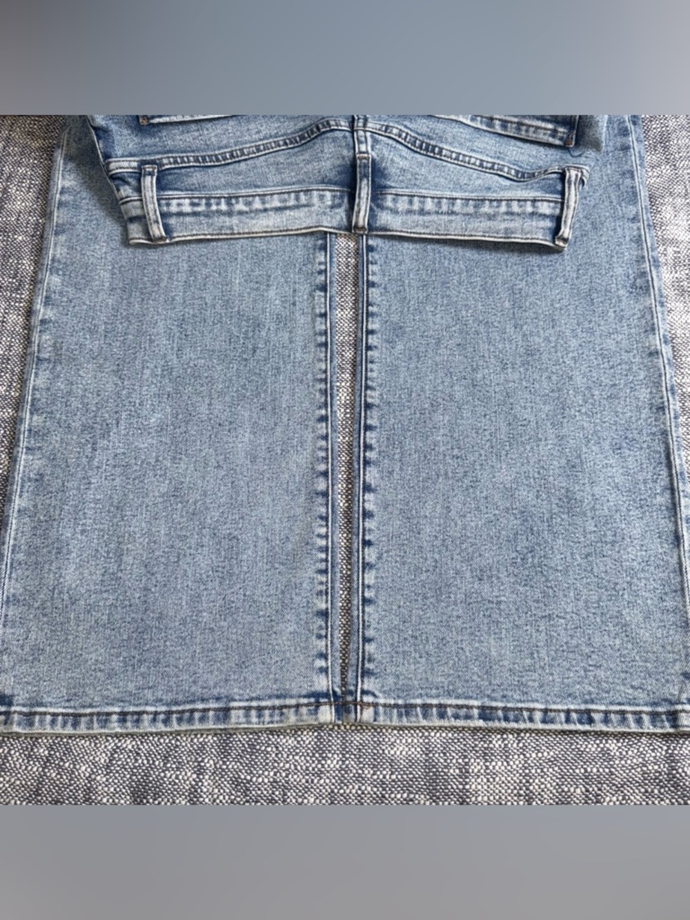 Evereve The Ever Trouser High Rise Wide Leg Jeans sz 29 Blue Button Fly long - Picture 8 of 13